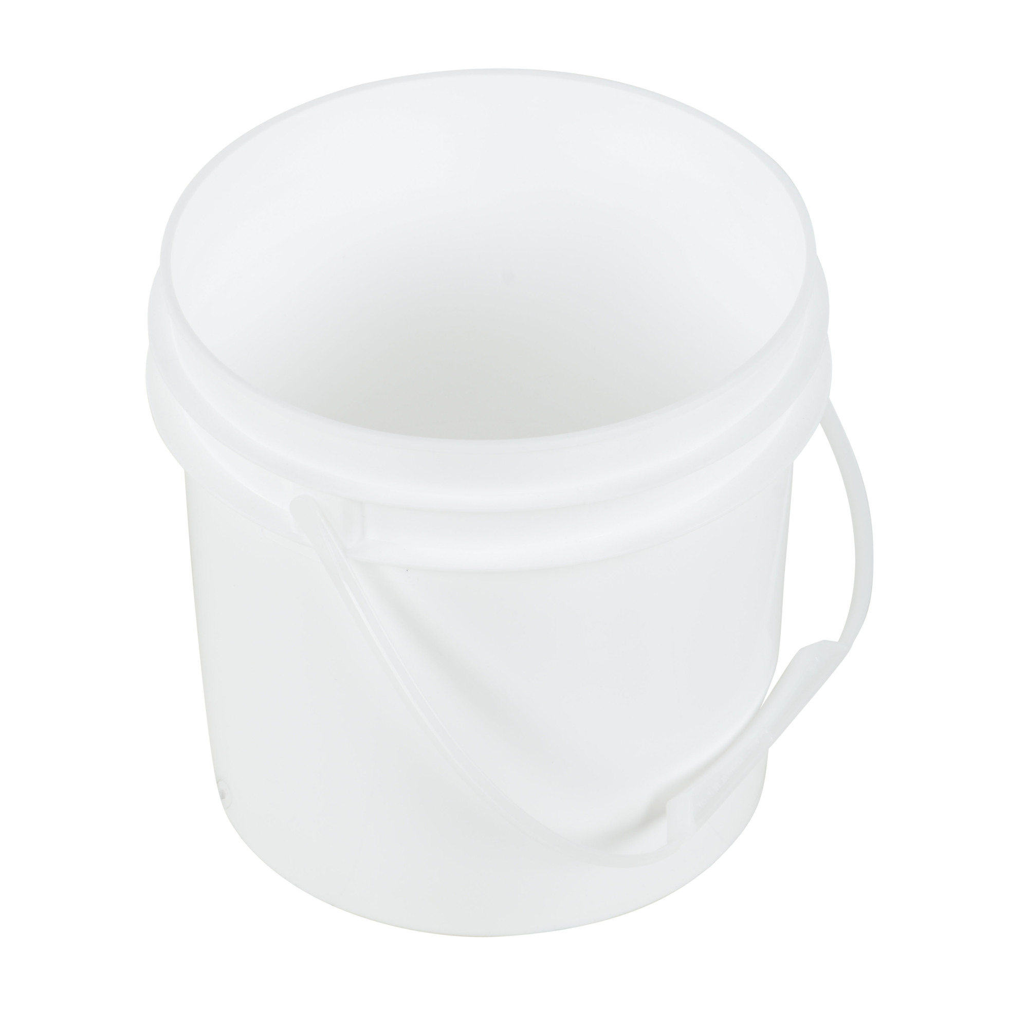 Vestil High Density Polyethylene Open Head Pail with Plastic Handle 6 Pack 7-1/2 In. x 7-1/2 In. x 7-1/2 In. 1 Gallon White